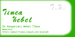 timea webel business card
